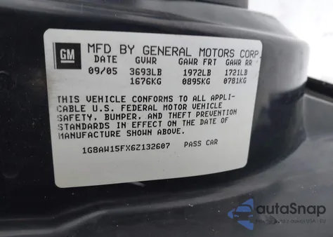 2006 Saturn Ion 3 from USA, damaged, VIN 1G8AW15FX6Z132607